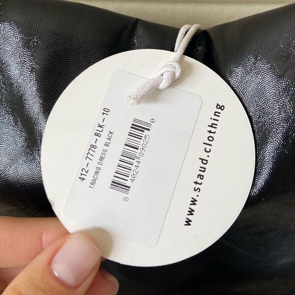 NWT Staud Tracing Mini Black Dress Strapless Size 10 - Picture 12 of 12